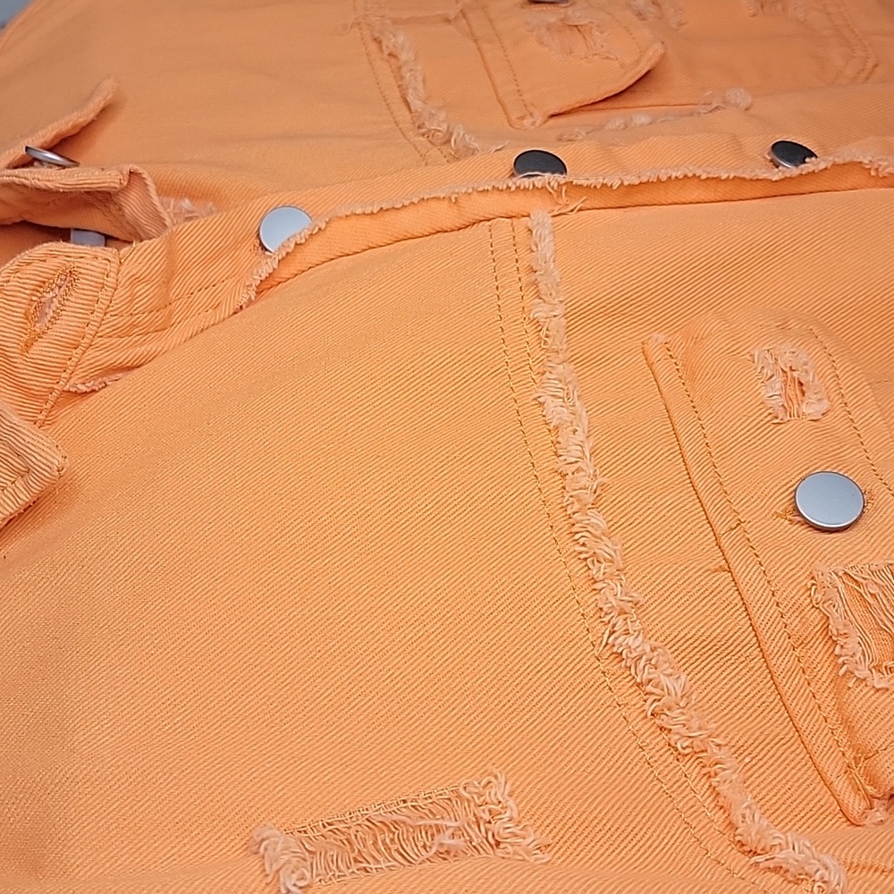 Distressed, button up, long sleeve shirt, layering top - Picture 9 of 9